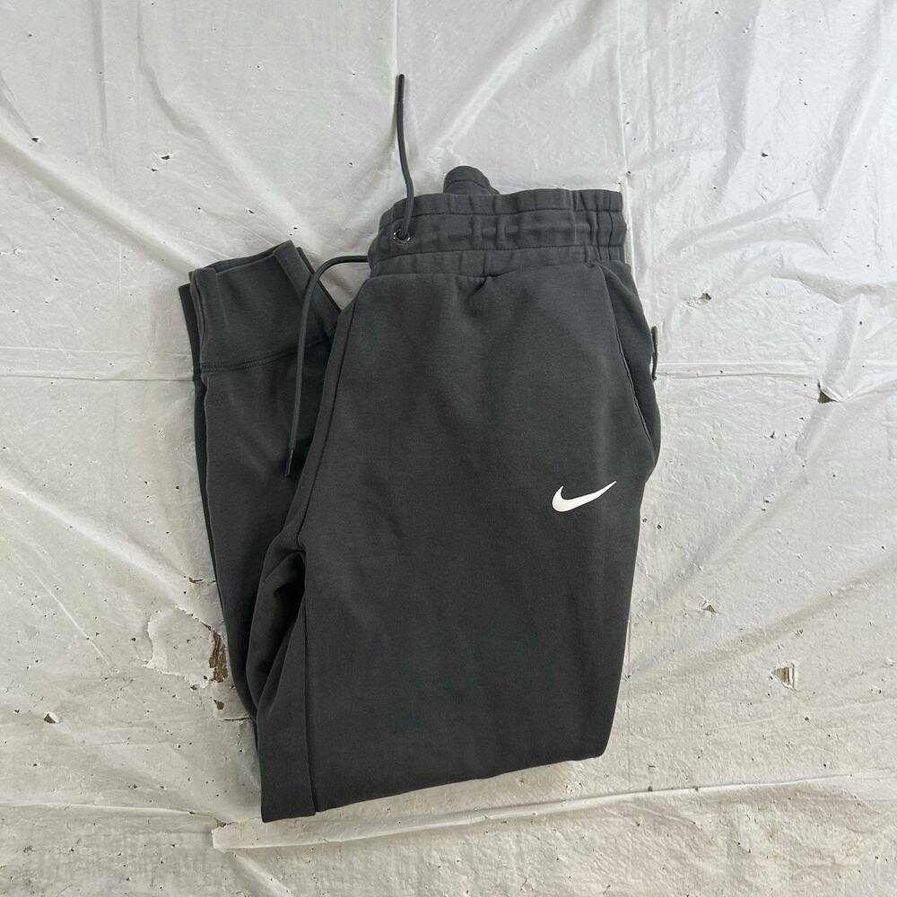 Nike Pants Mens Size Medium Gray Fleece Swoosh Track Joggers Sweatpants